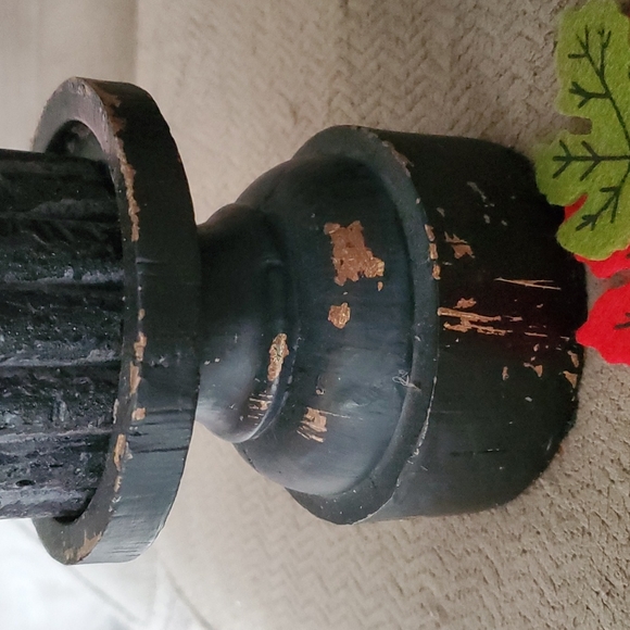 Set of 2 Wood Candle Holders - Picture 2 of 3